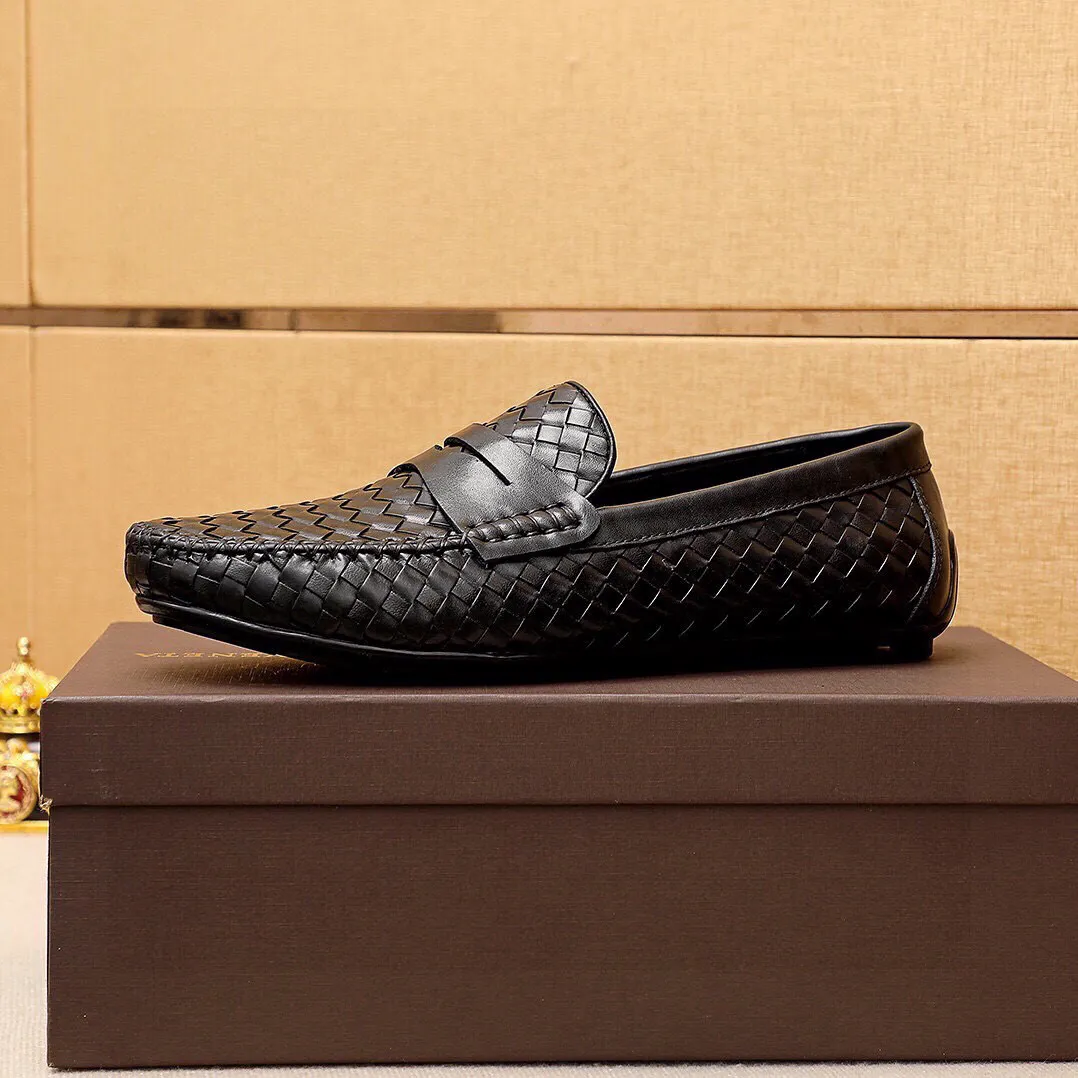 Men's men's shoes 💰500 💐 BV men's slip-on shoes® [BOTTEGA VENETA] official website counter new model, one-to-one mold opening ⚠Italian calfskin purely hand-woven ➕cow 🐂 leather lining. Driving slip-ons, available at counters, sizes 38～44 (45🉑️customized)
